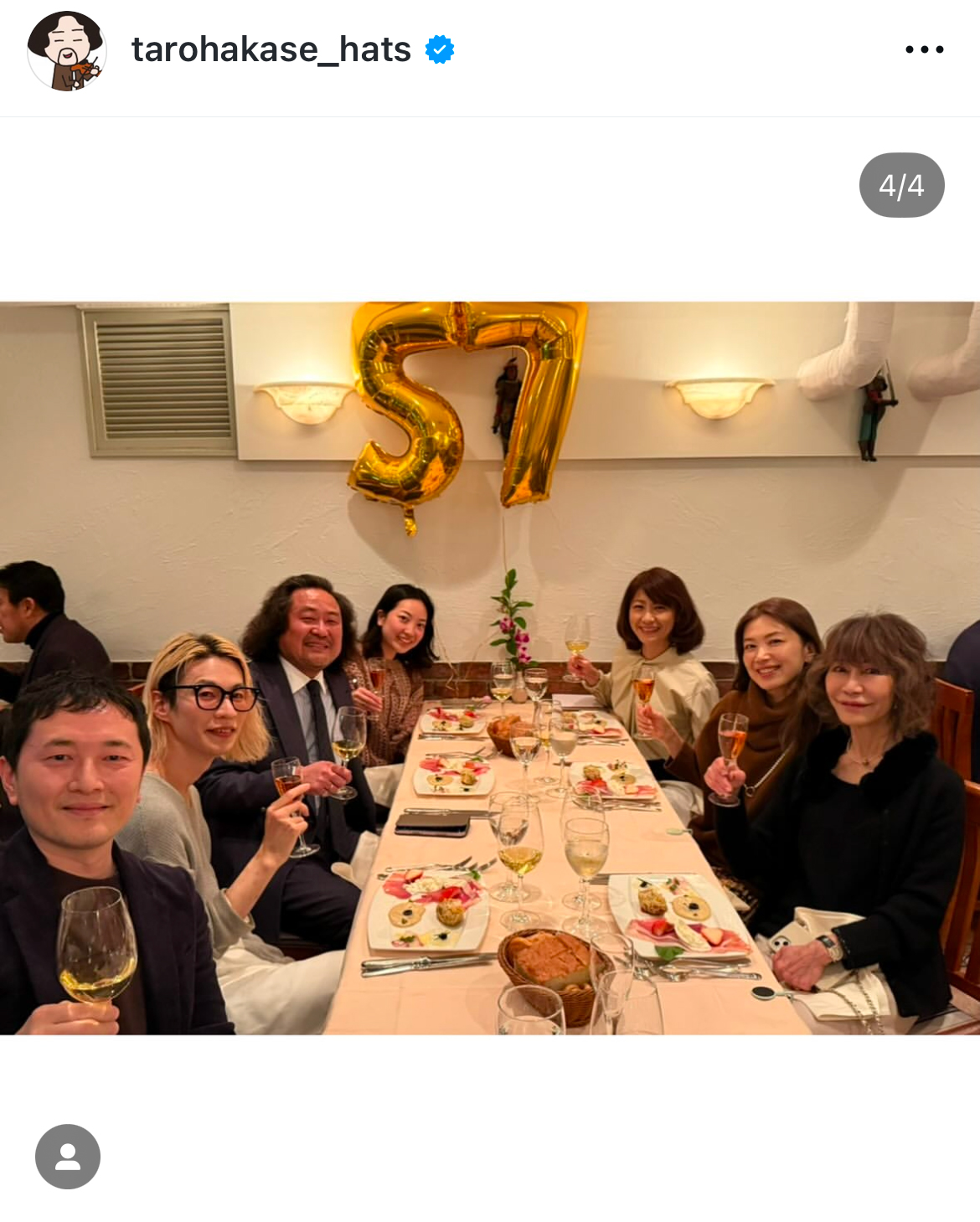 葉加瀬太郎のインスタグラムから