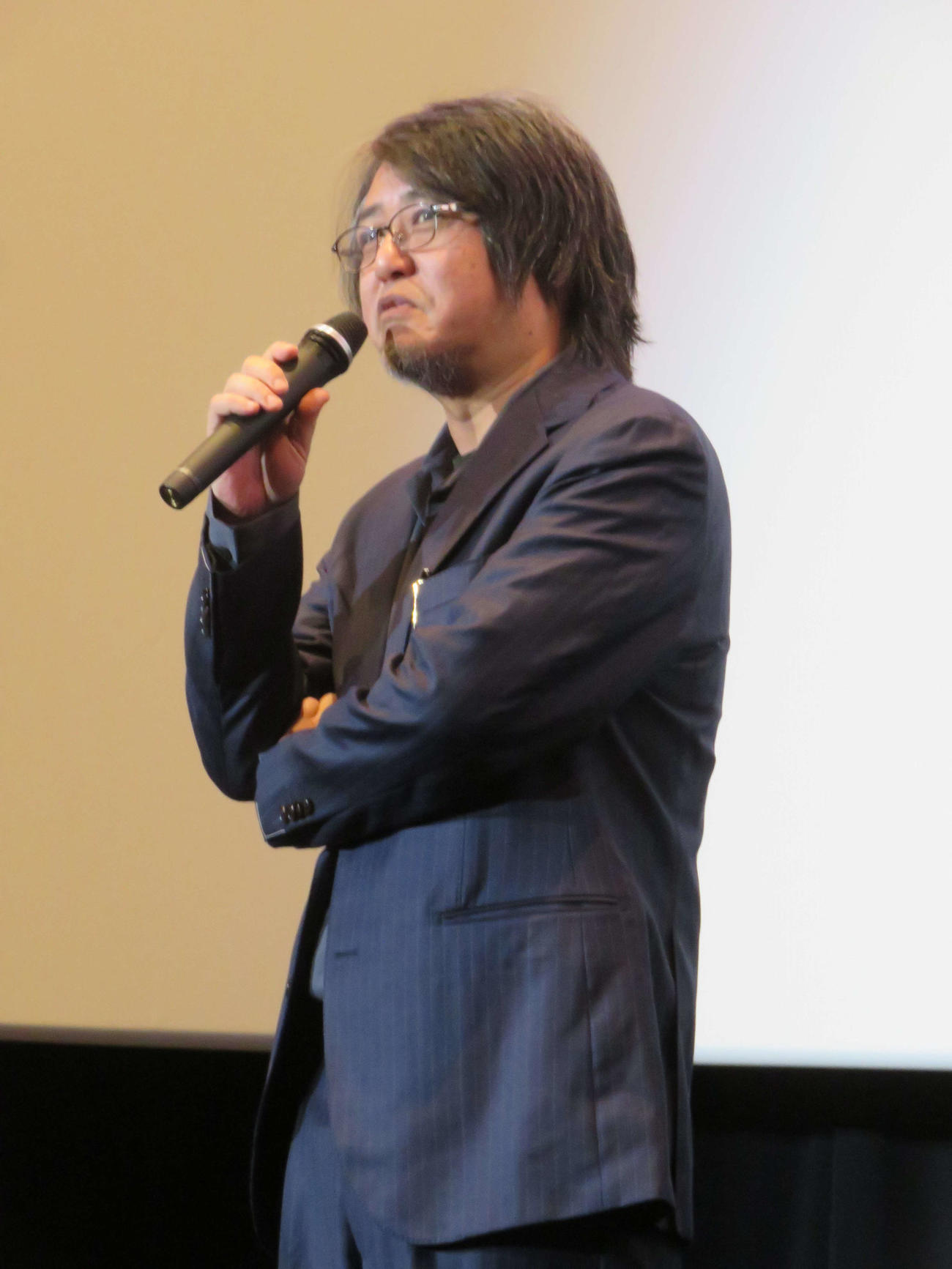 映画「嗤う蟲」公開記念舞台あいさつに登壇した城定秀夫監督