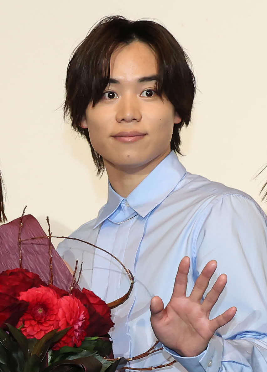 映画「悪鬼のウイルス」公開記念舞台あいさつで登壇した太田将熙（撮影・丹羽敏通）