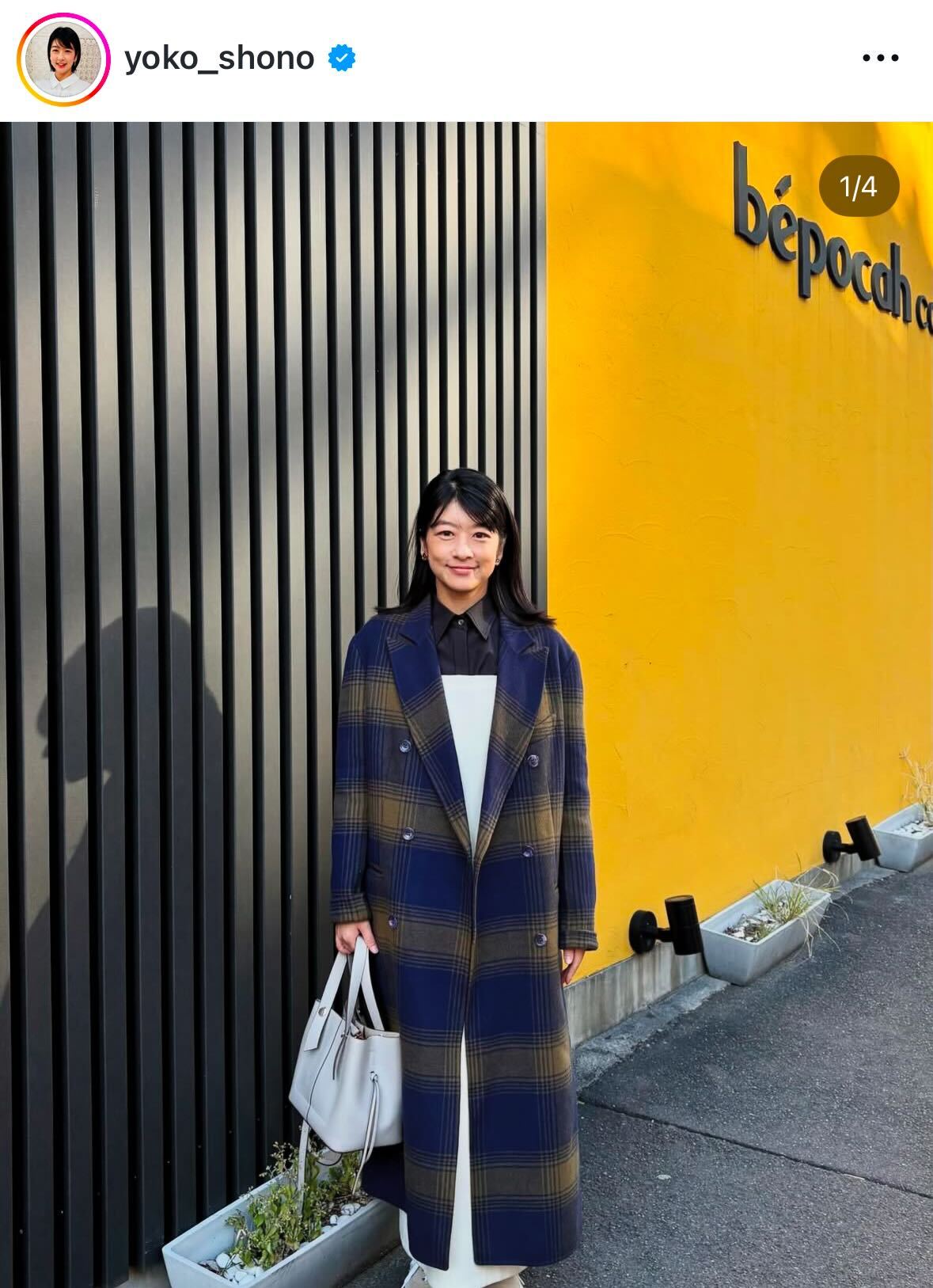 フジテレビ生野陽子アナのインスタグラムから