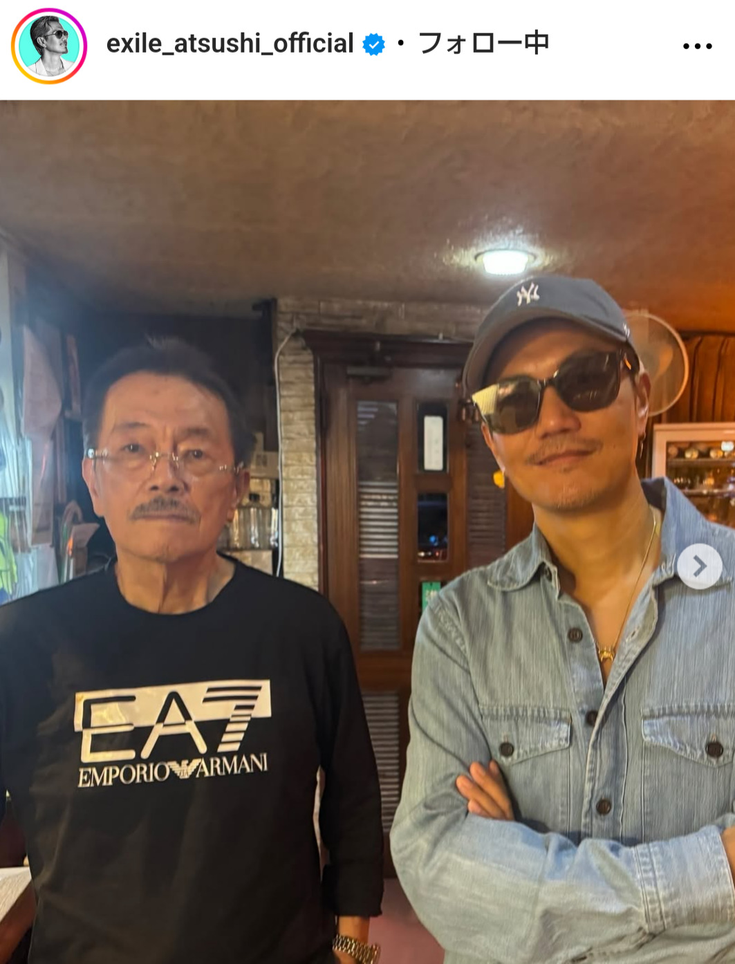 EXILE　ATSUSHIのインスタグラムから