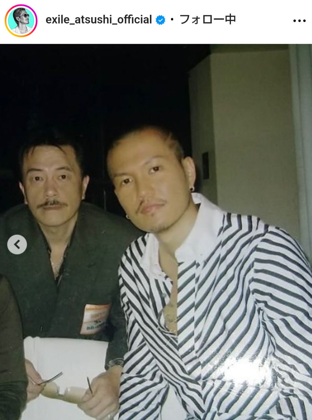 EXILE　ATSUSHIのインスタグラムから