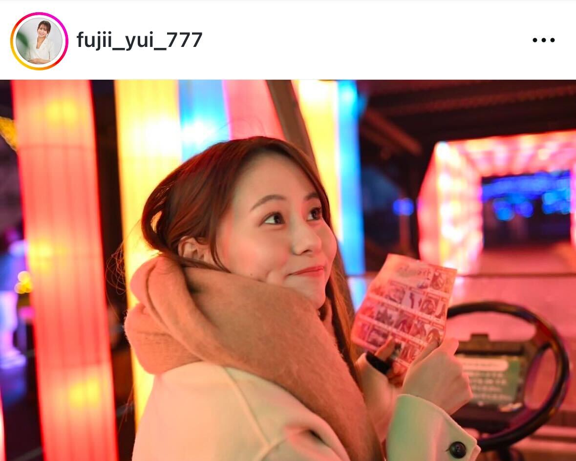 藤井由依アナのインスタグラムから