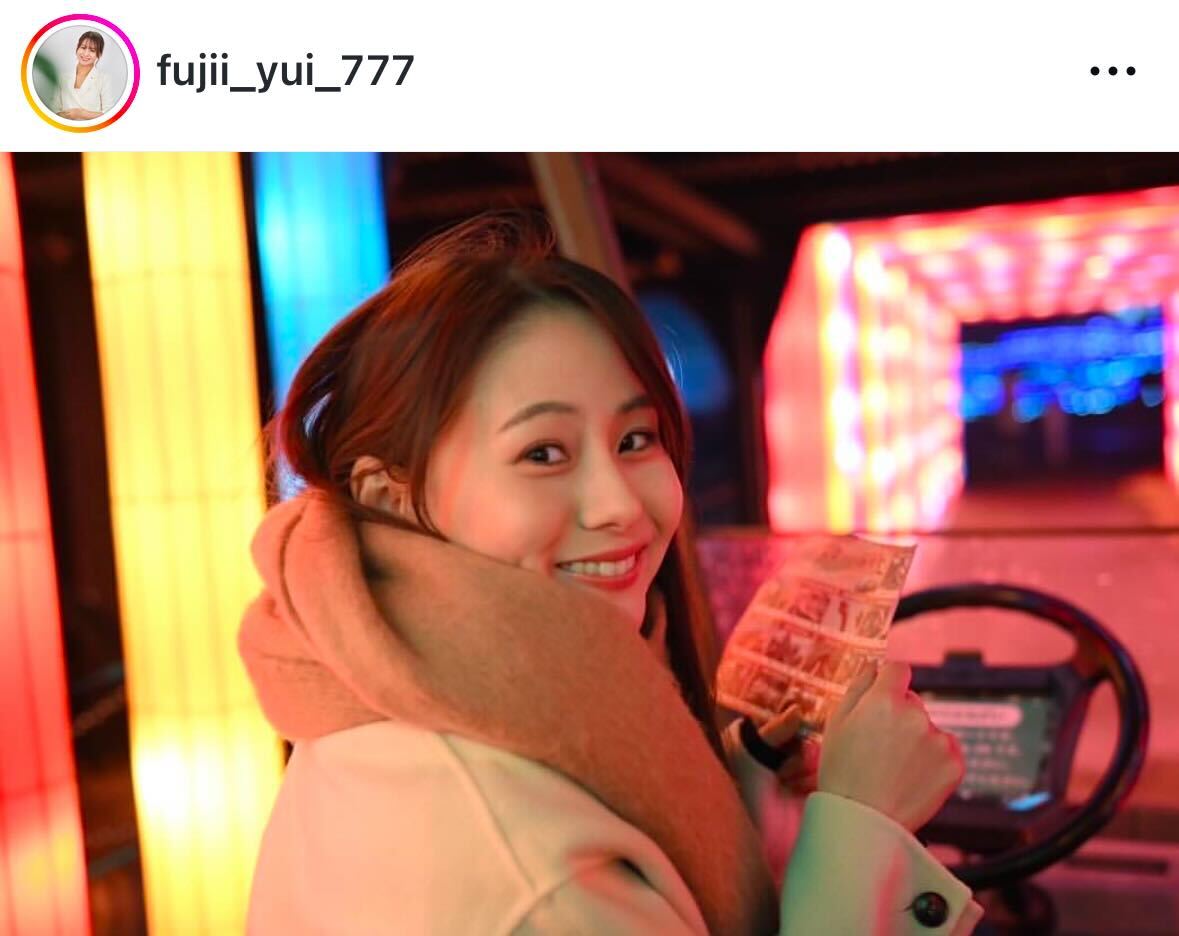 藤井由依アナのインスタグラムから