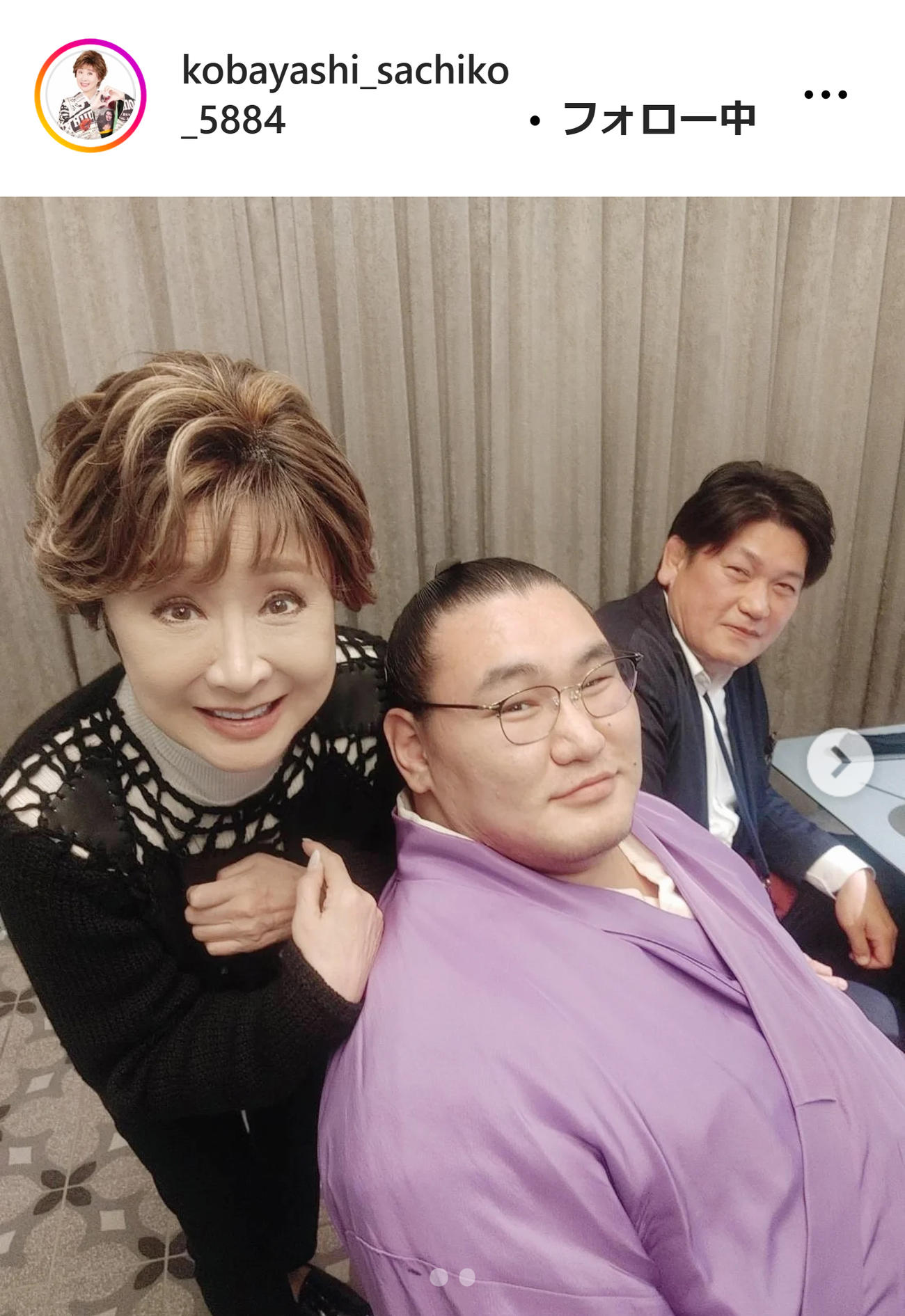 小林幸子のインスタグラムから