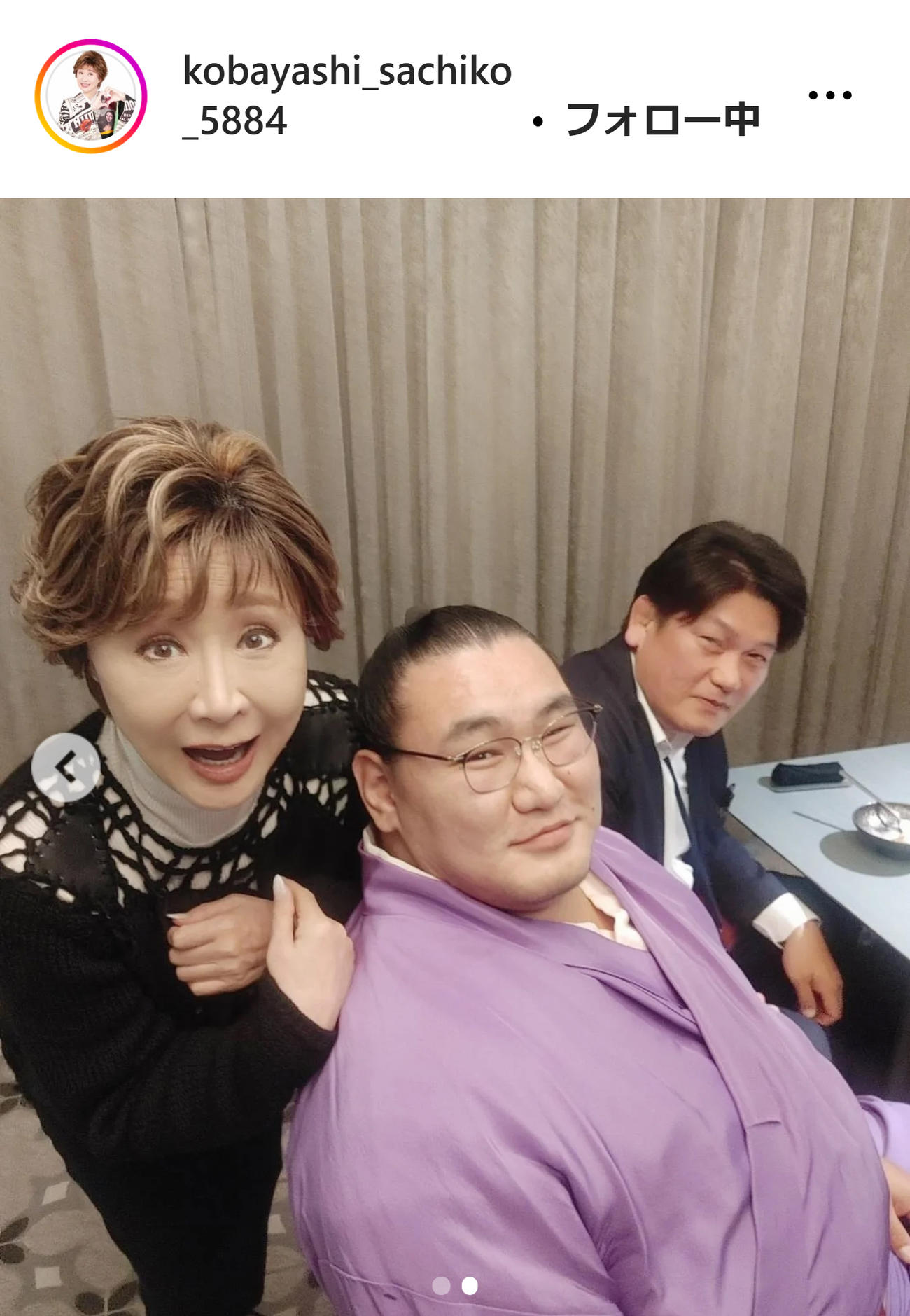 小林幸子のインスタグラムから