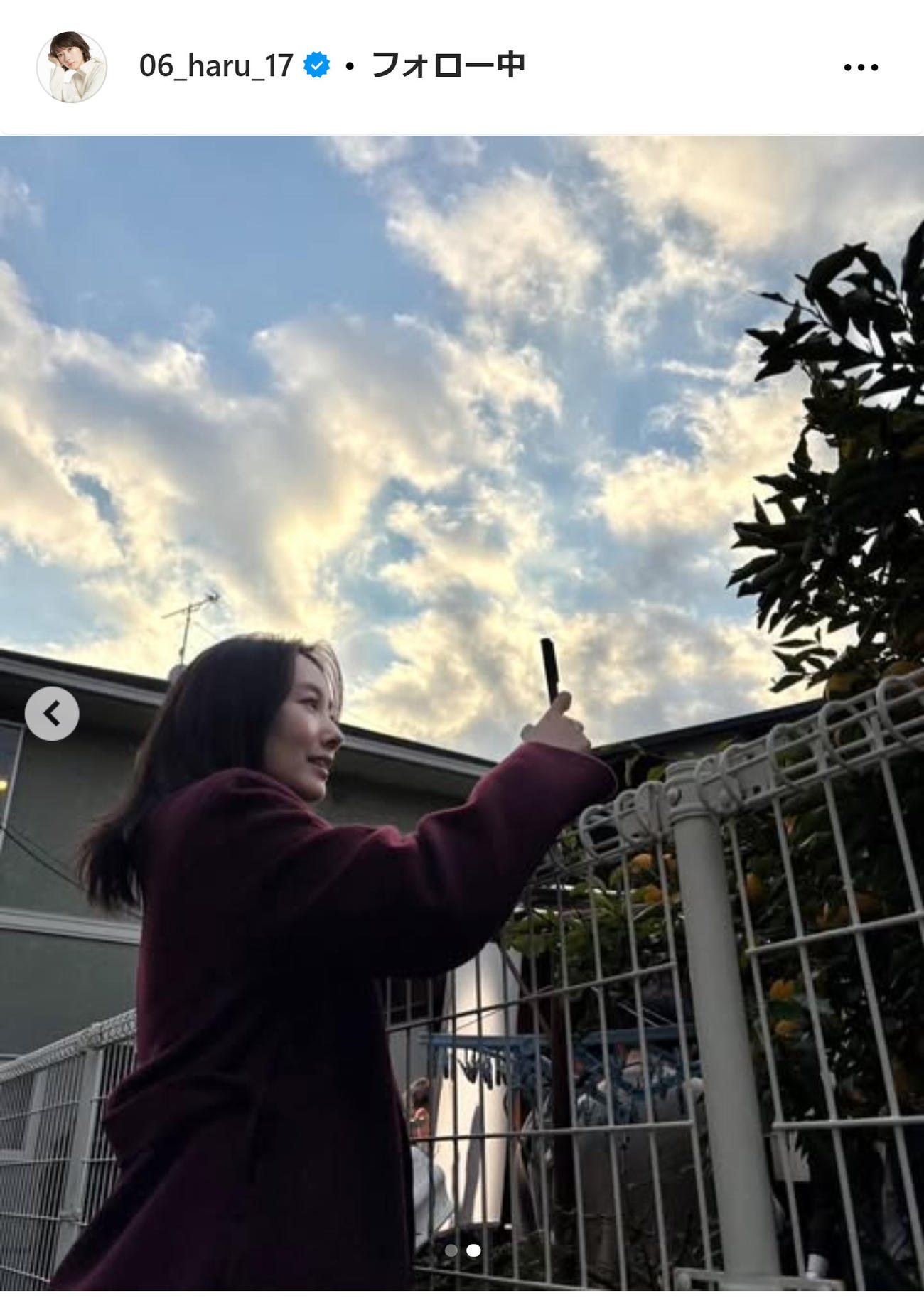波瑠のインスタグラムから