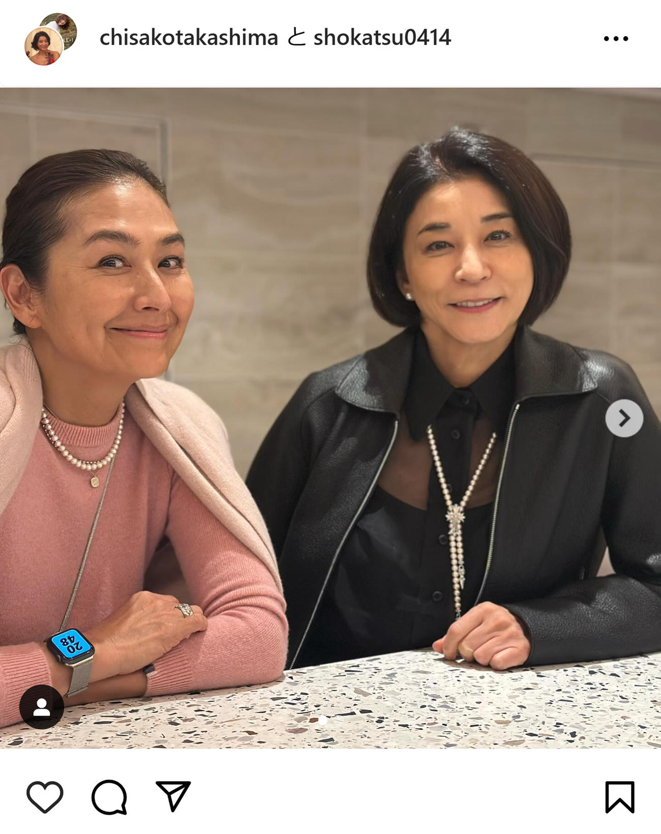 高嶋ちさ子のインスタグラムから