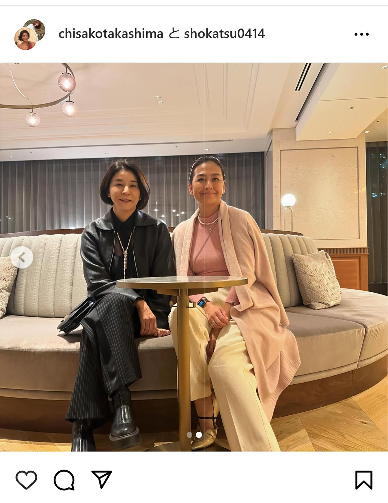 高嶋ちさ子のインスタグラムから