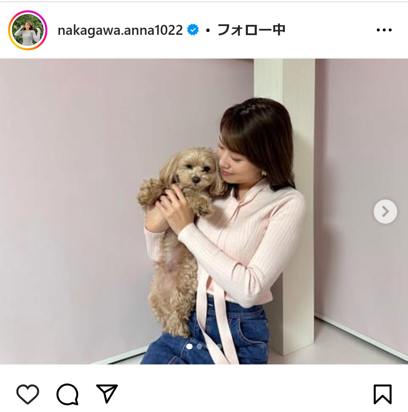 中川安奈アナのインスタグラムから