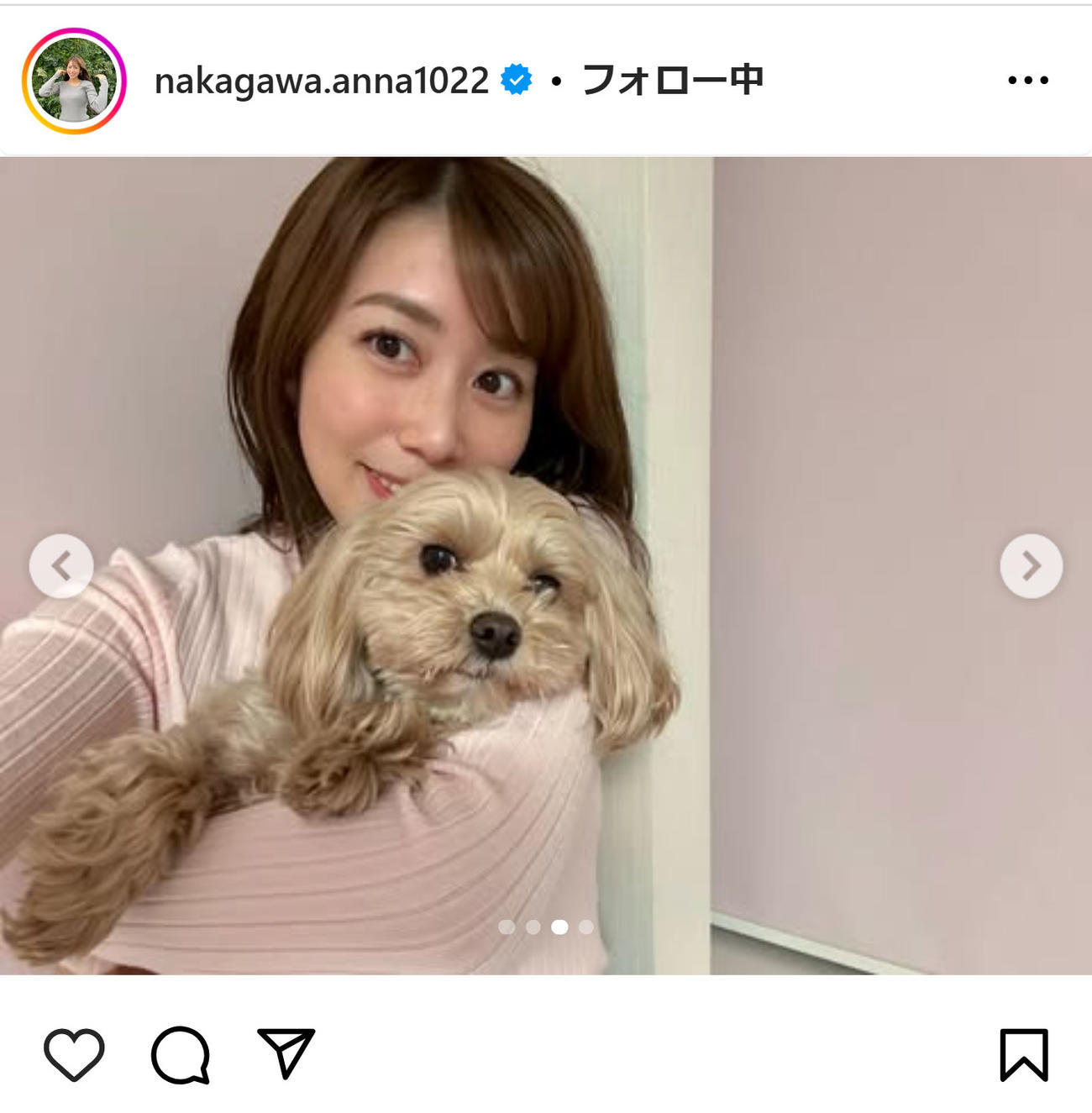 中川安奈アナのインスタグラムから