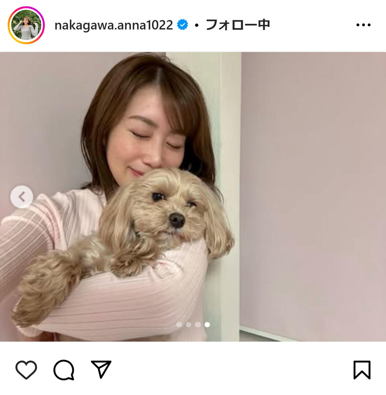 中川安奈アナのインスタグラムから