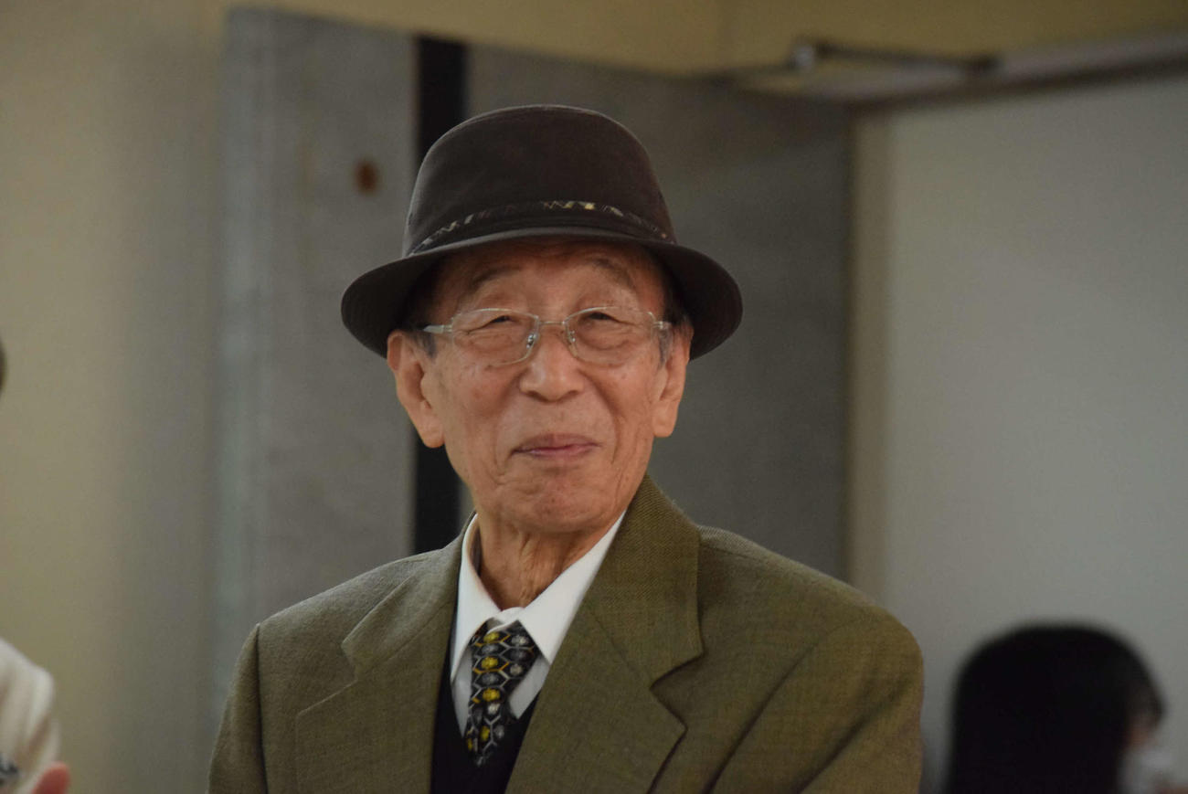 間寛平GMの定例会見に出席したやなぎ浩二（撮影・阪口孝志）