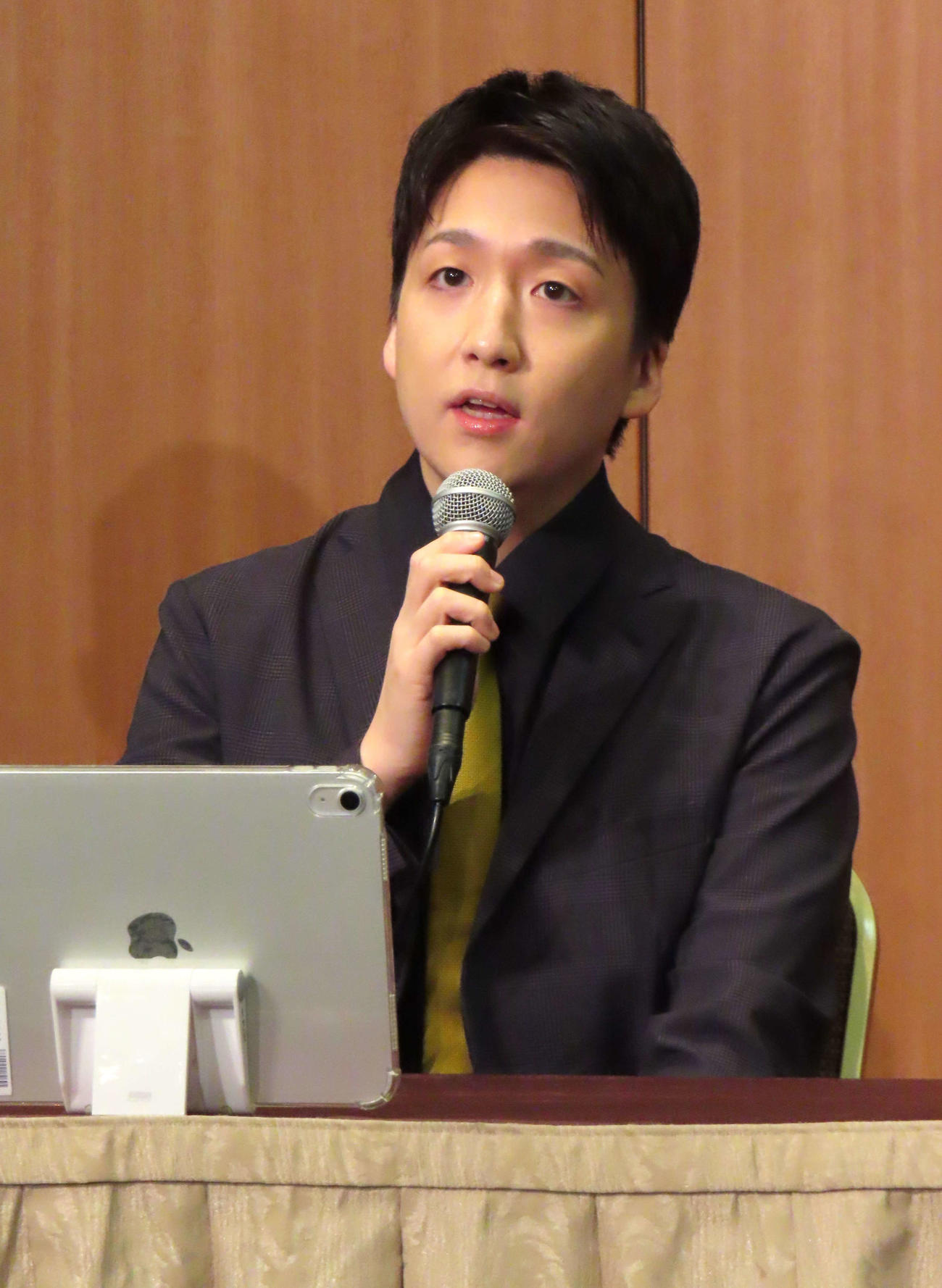 「三月花形歌舞伎」取材会に出席した中村米吉