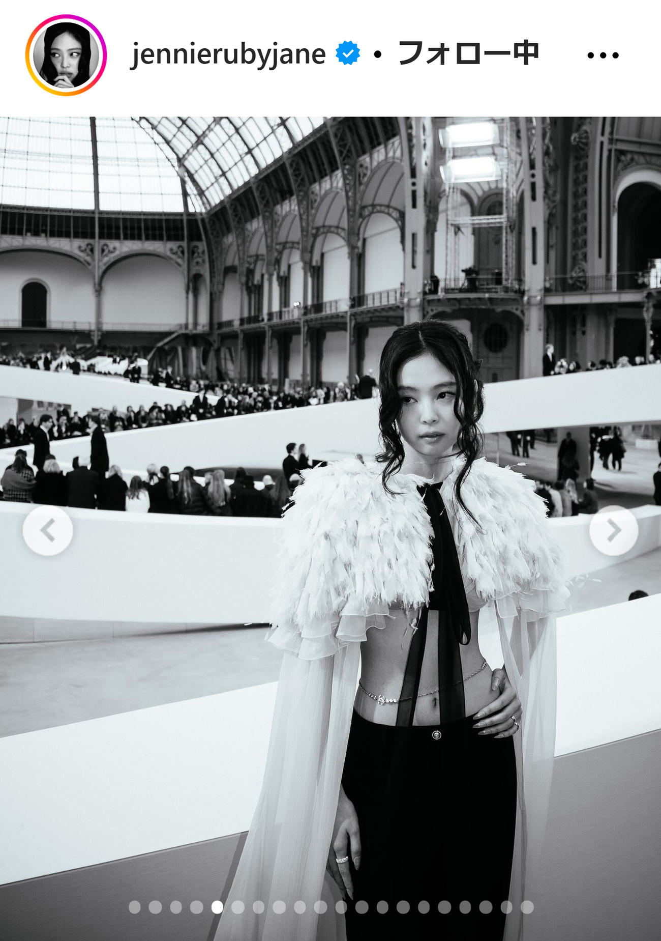 JENNIEのインスタグラムから