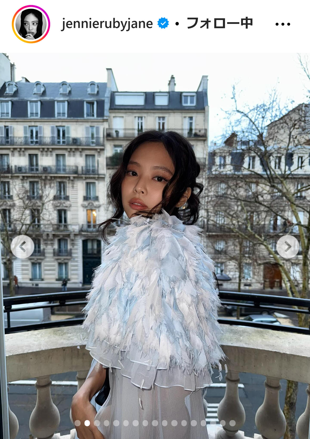JENNIEのインスタグラムから