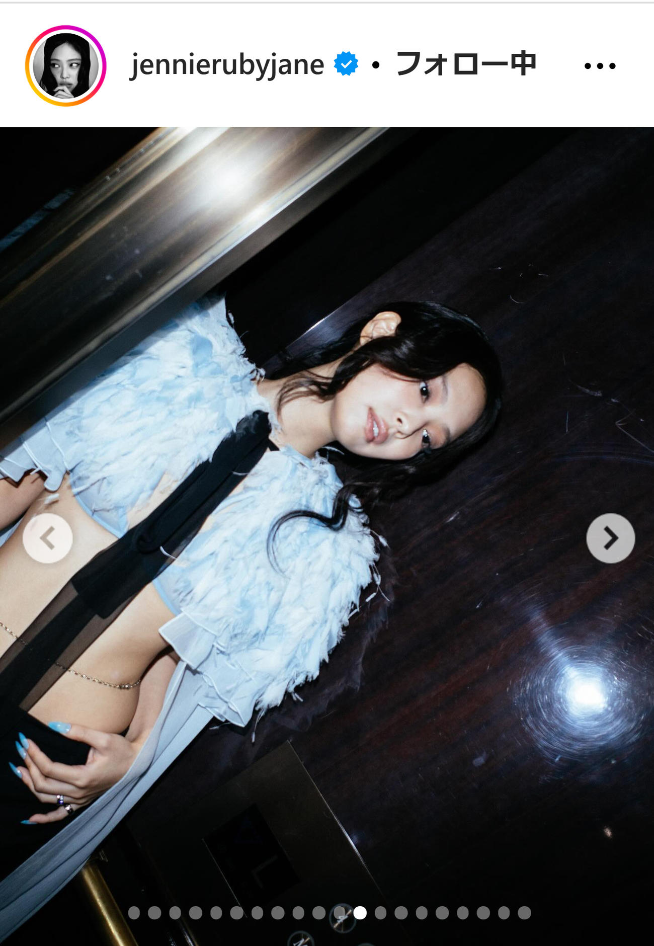 JENNIEのインスタグラムから