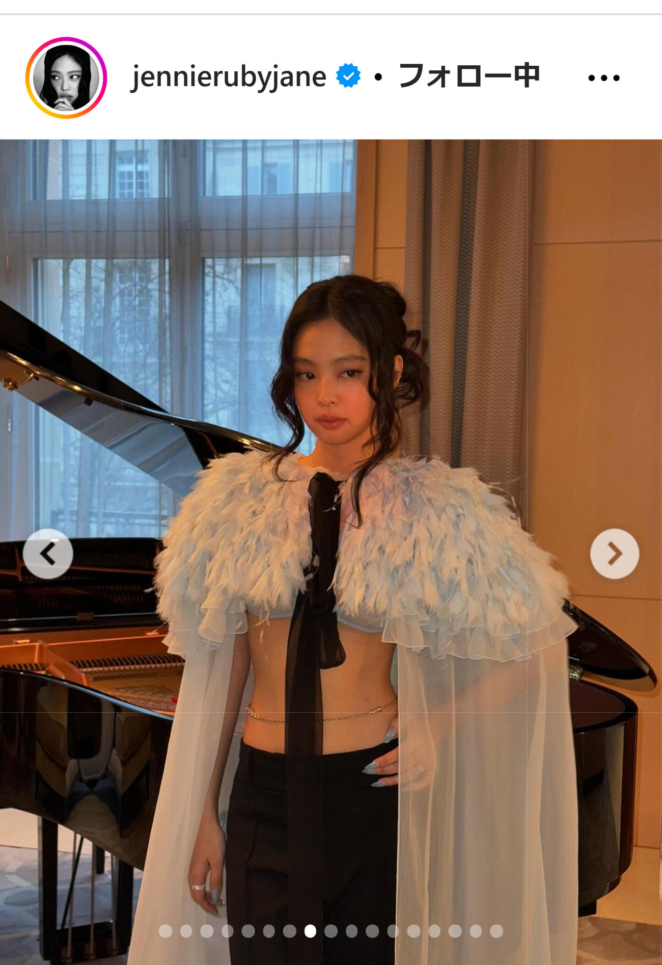 JENNIEのインスタグラムから