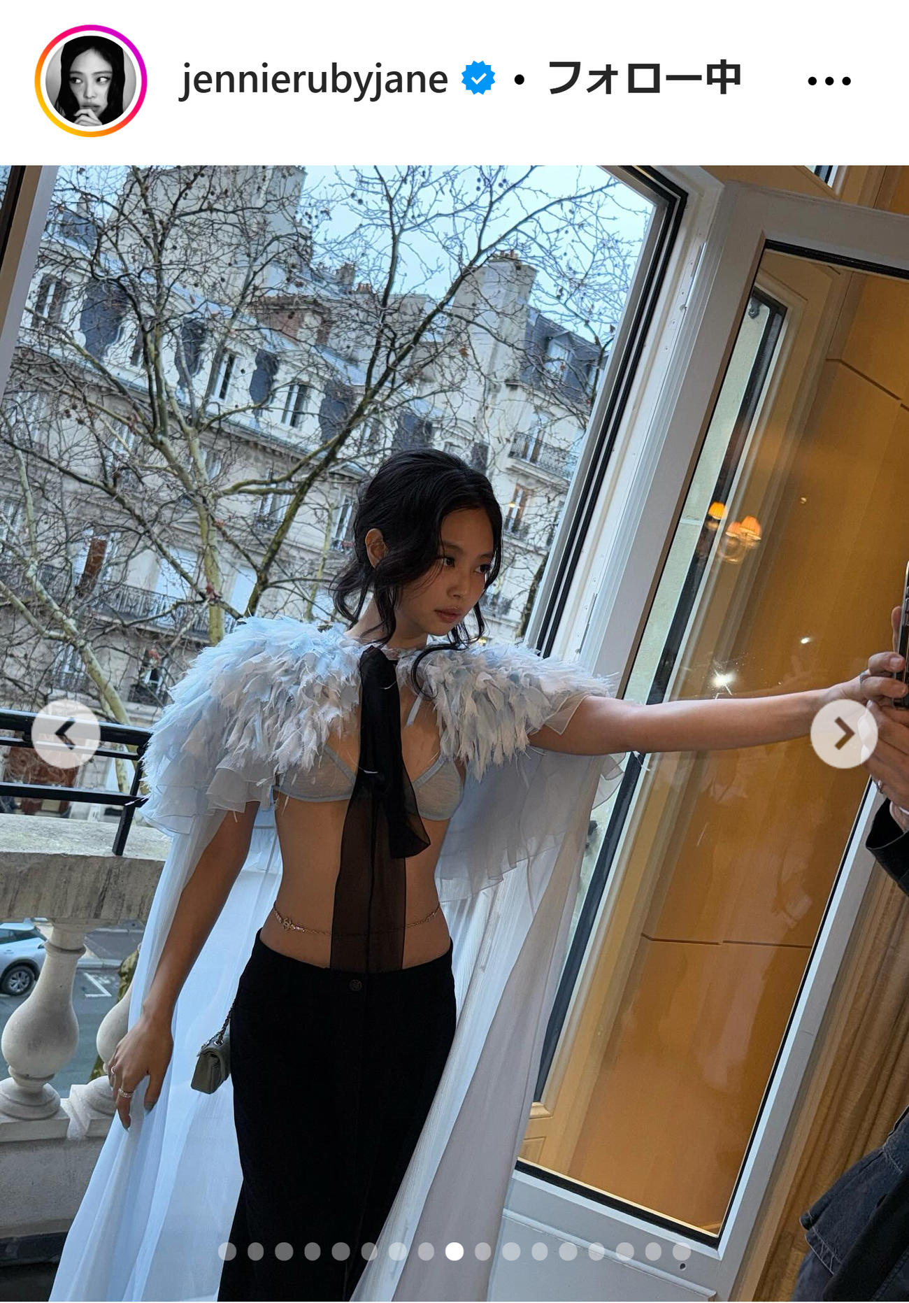 JENNIEのインスタグラムから