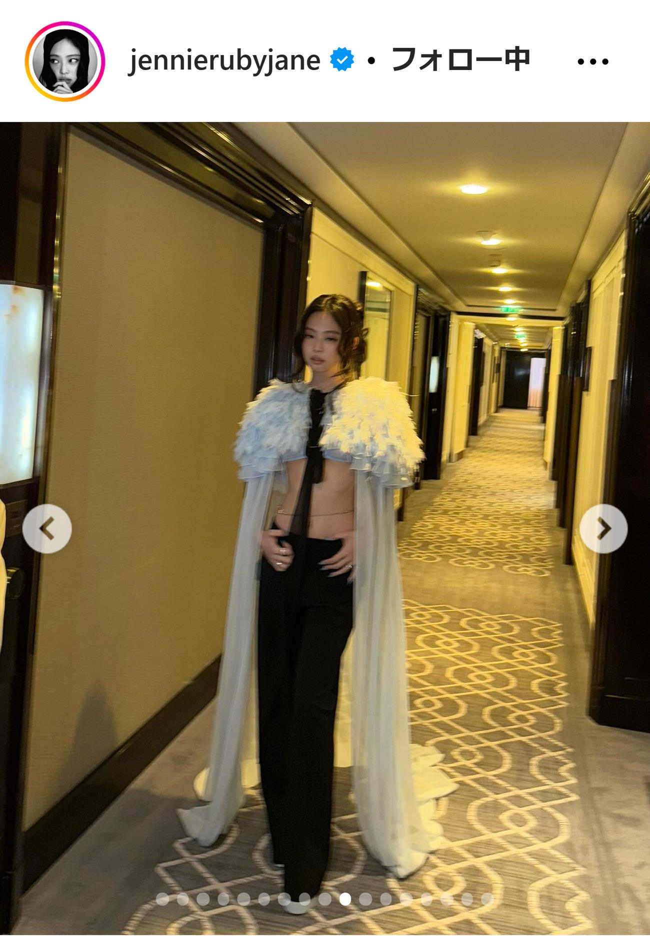 JENNIEのインスタグラムから