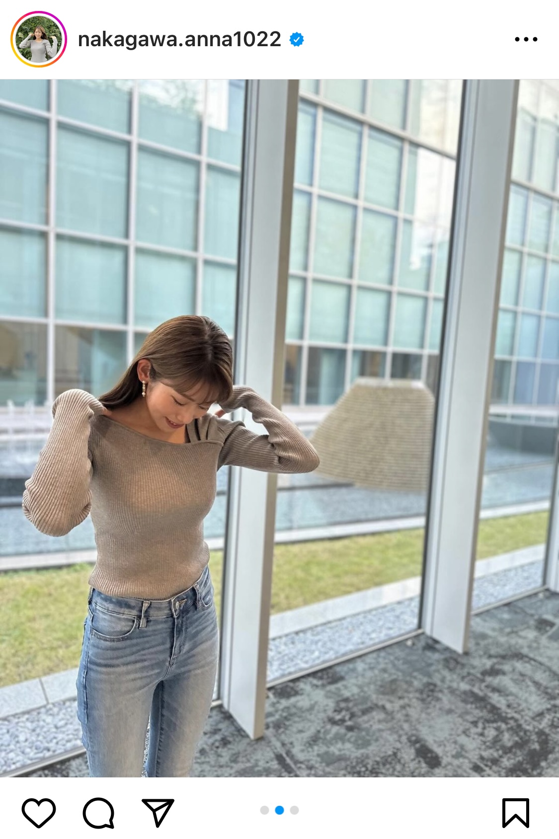 中川安奈インスタグラムから