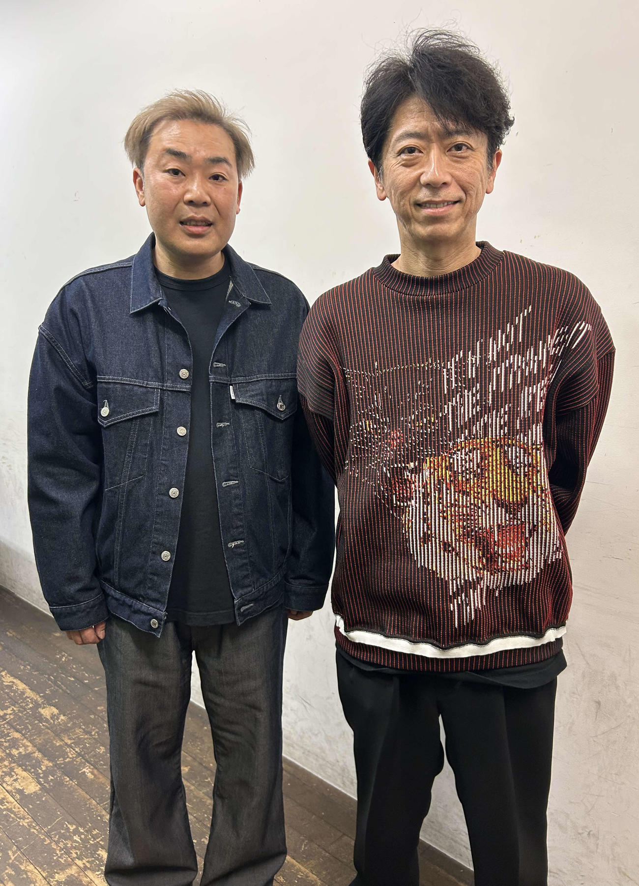 約15年ぶりの単独ライブ「フットボールアワー25」をPRしたフットボールアワー（撮影・松尾幸之介）