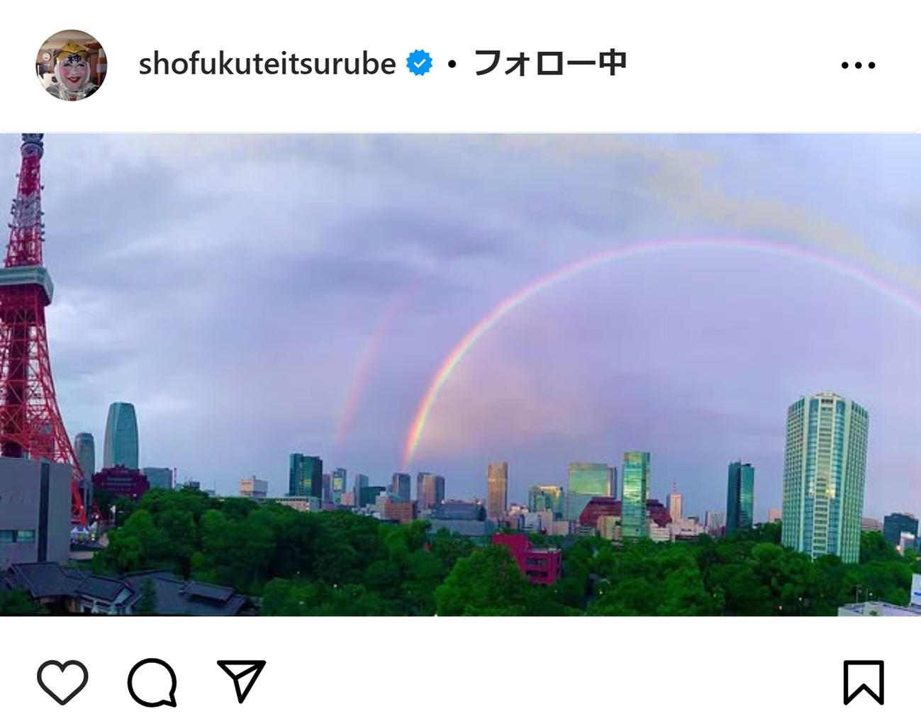 笑福亭鶴瓶のインスタグラムから