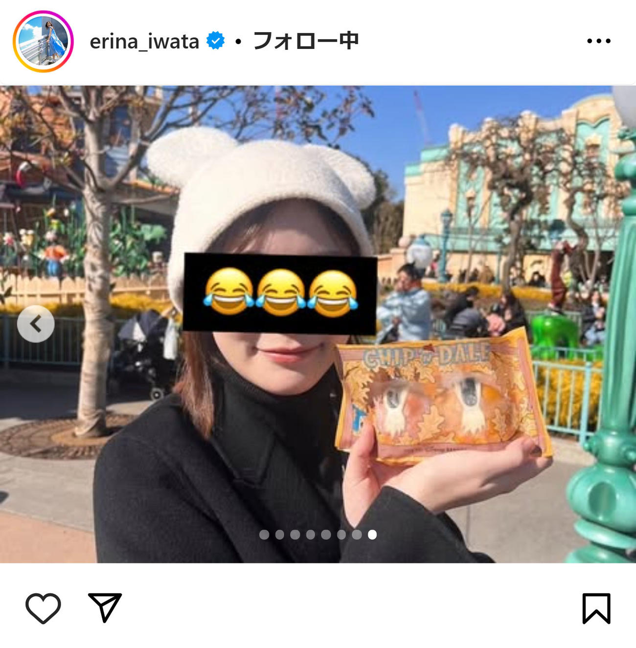 岩田絵里奈アナのインスタグラムから