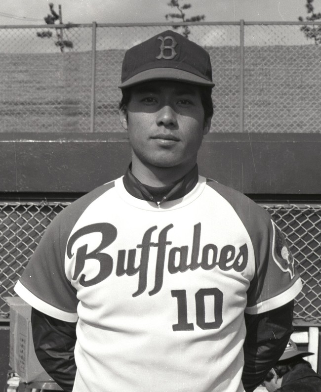 近鉄バファローズ・島本講平外野手（1977年撮影）