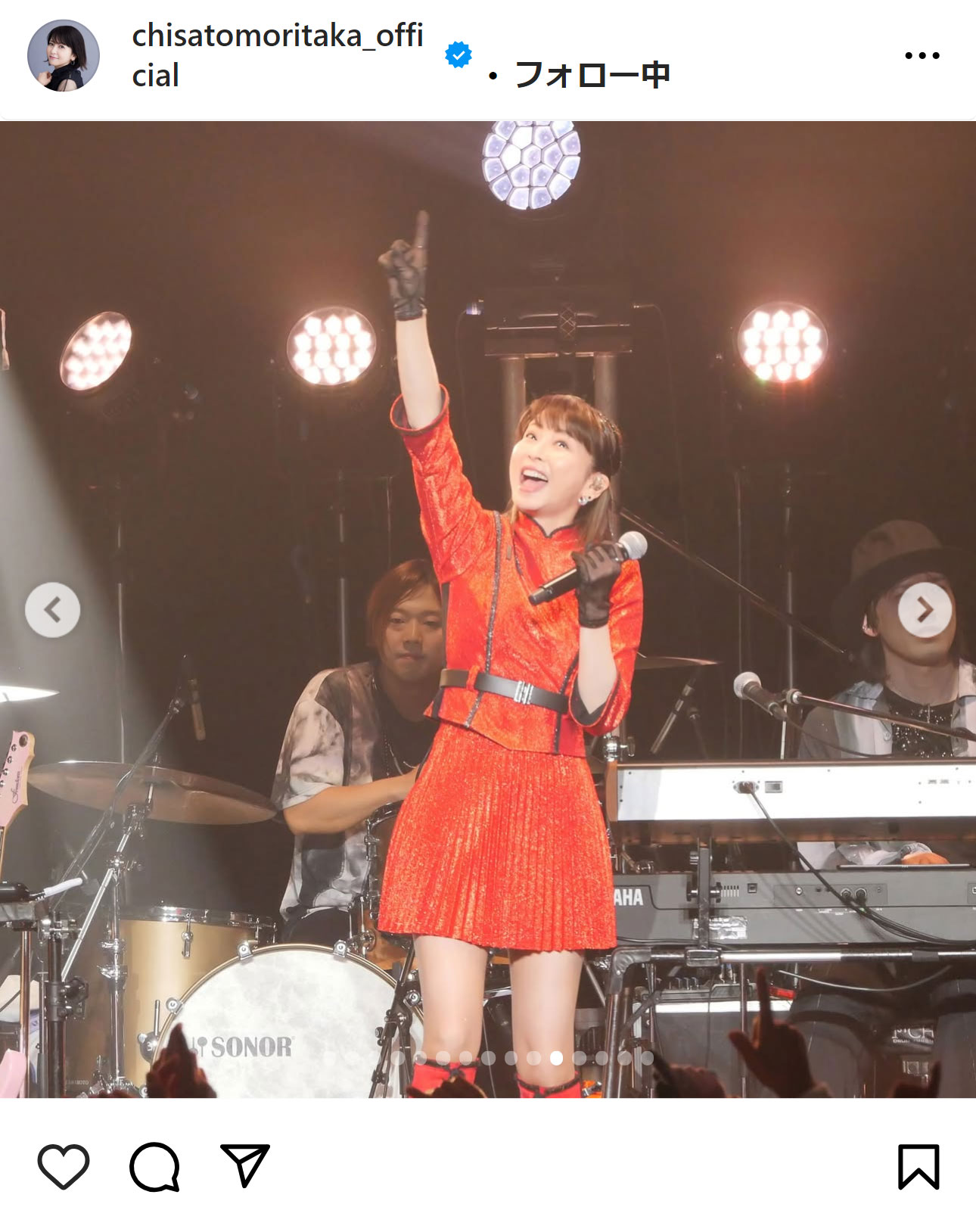 森高千里のインスタグラムから