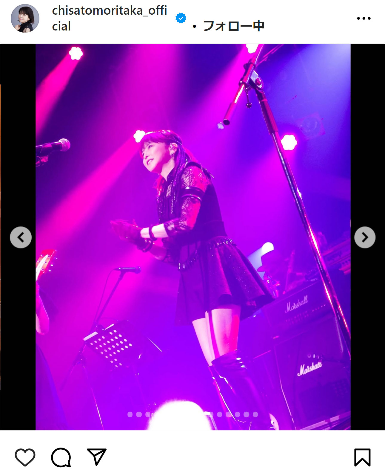 森高千里のインスタグラムから