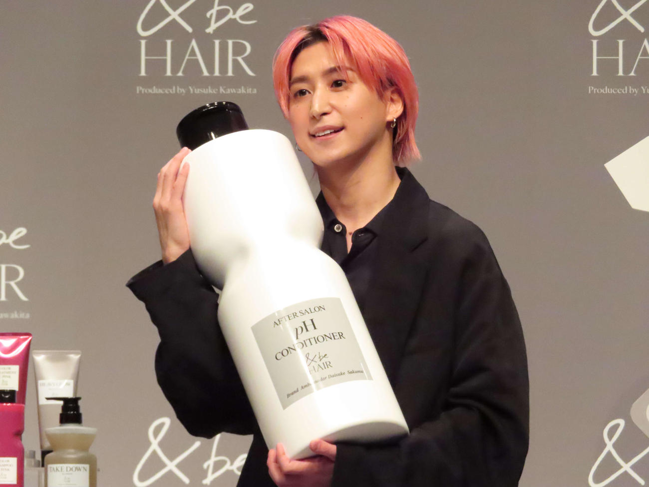 「＆　be HAIR」ブランドアンバサダー就任＆新CM発表会に出席した佐久間大介