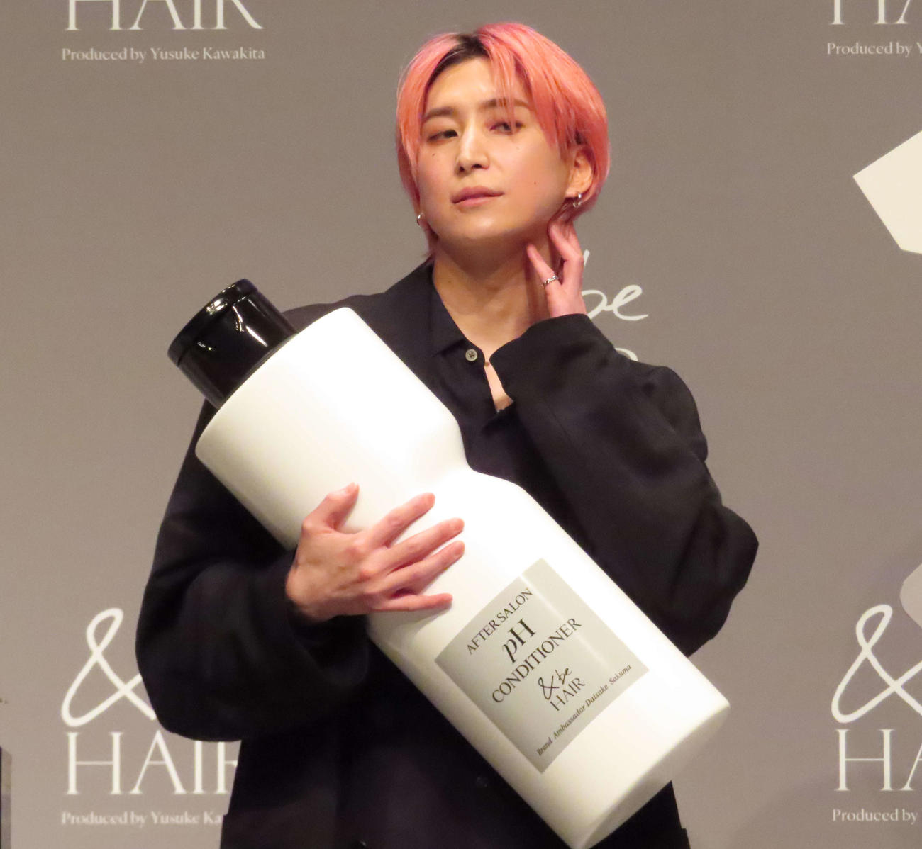 「＆　be HAIR」ブランドアンバサダー就任＆新CM発表会に出席した佐久間大介