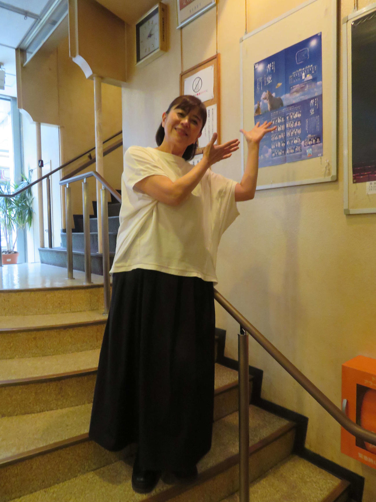 俳優座で上演中の「青空」で初めて朗読劇に挑戦した武内陶子（撮影・村上幸将）