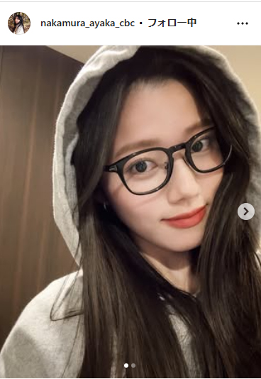 中村彩賀アナウンサーのインスタグラムから