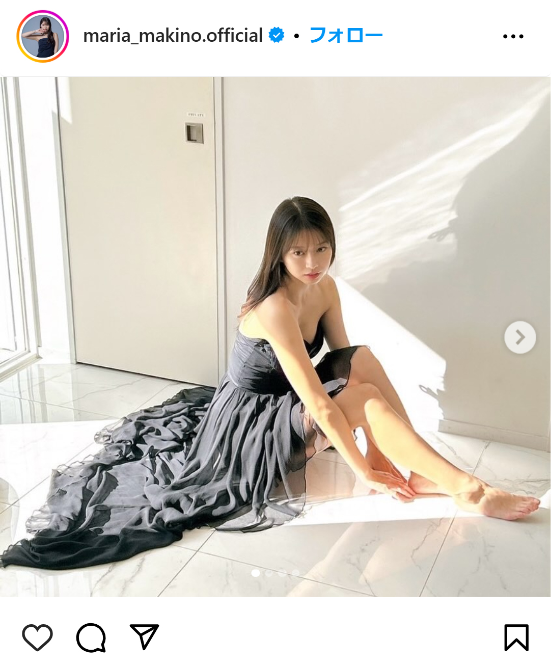 牧野真莉愛のインスタグラムから