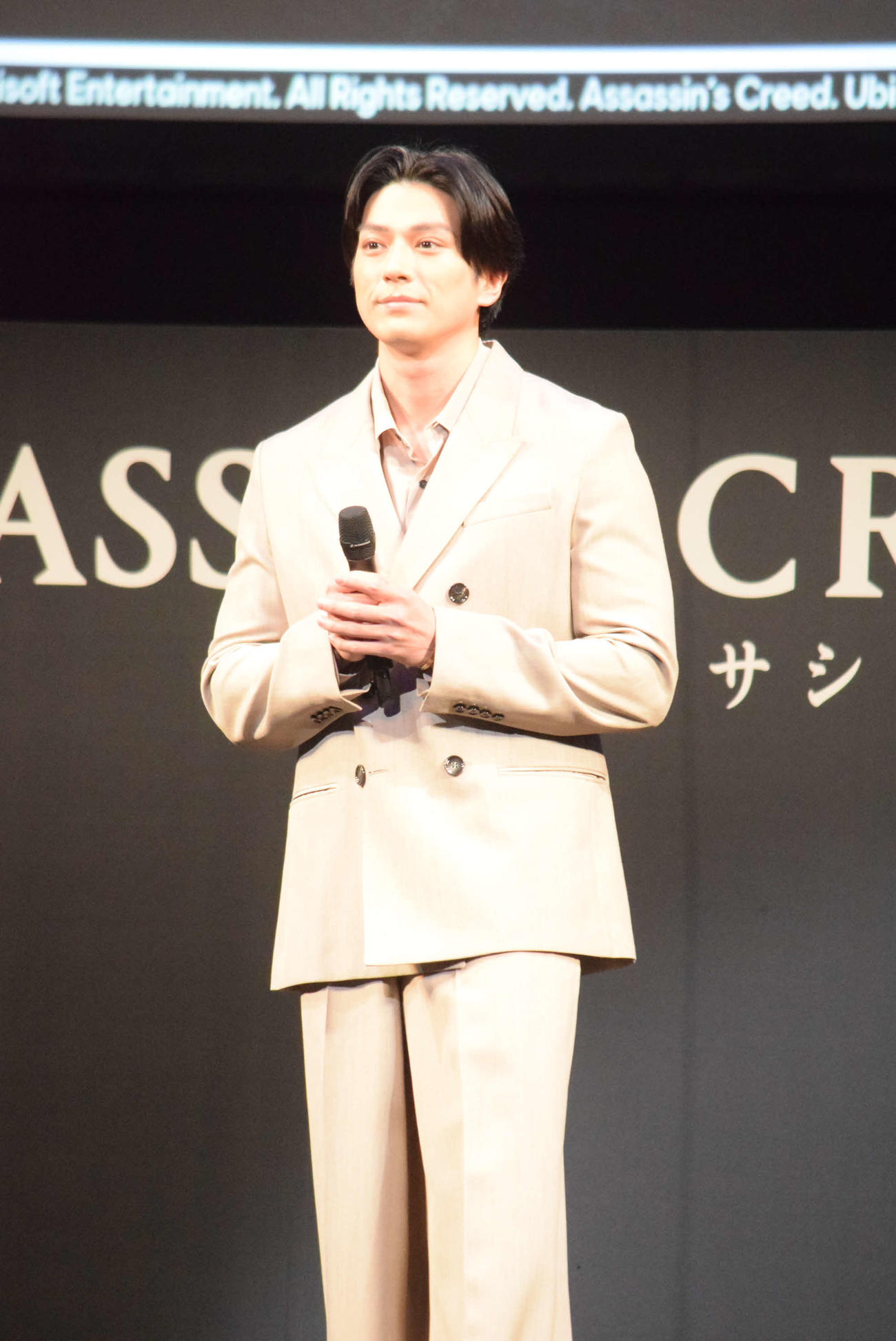 「アサシン　クリード　シャドウズ」ショウケース　in京都に出席した新田真剣佑（撮影・阪口孝志）
