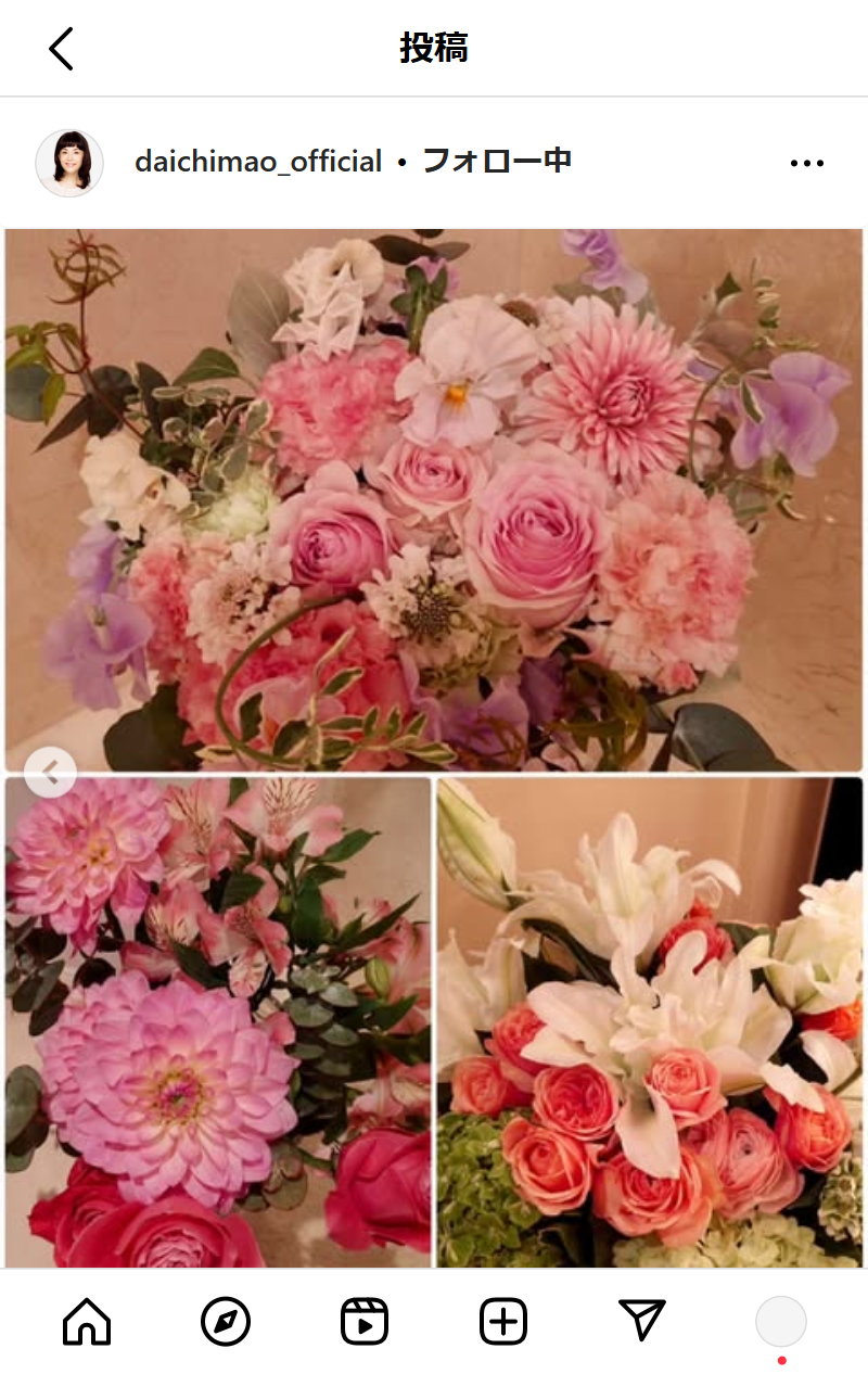 大地真央のインスタグラムから