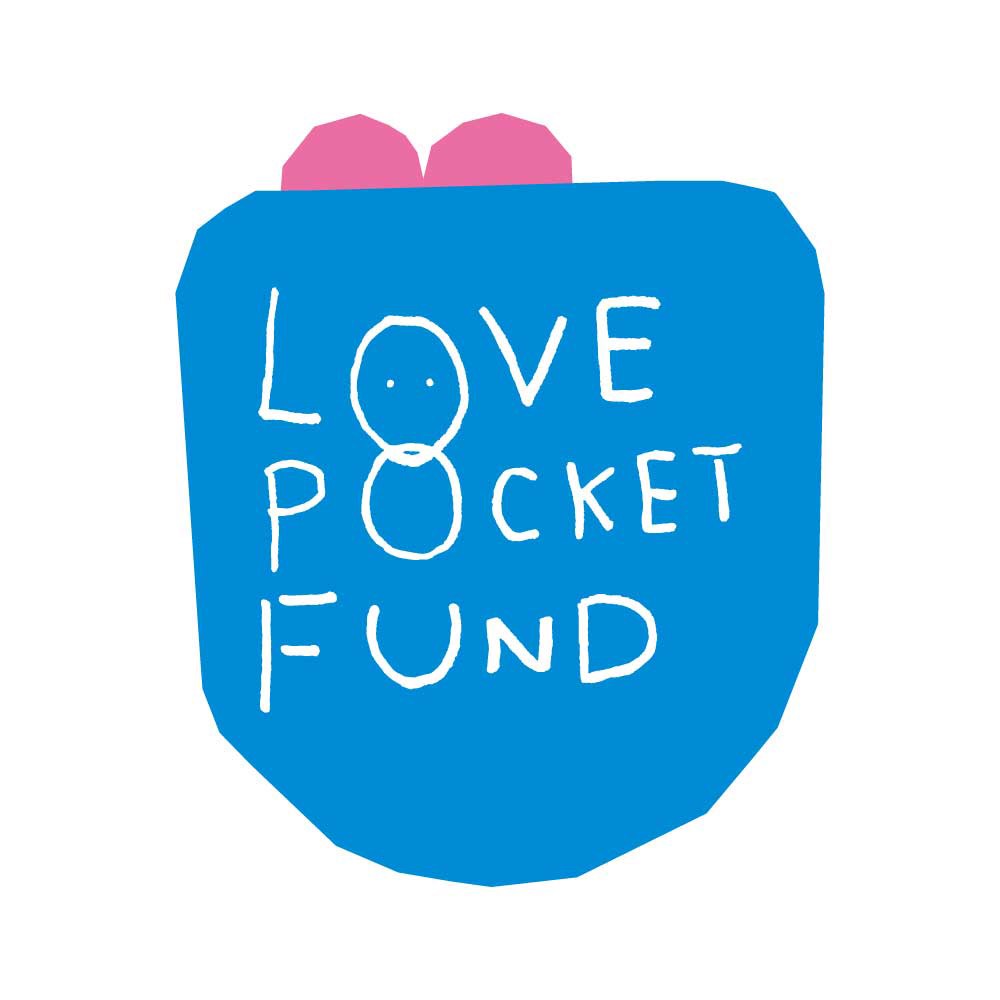 新しい地図と日本財団が共同運営する「LOVE POCKET FUND（愛のポケット基金）」ロゴ