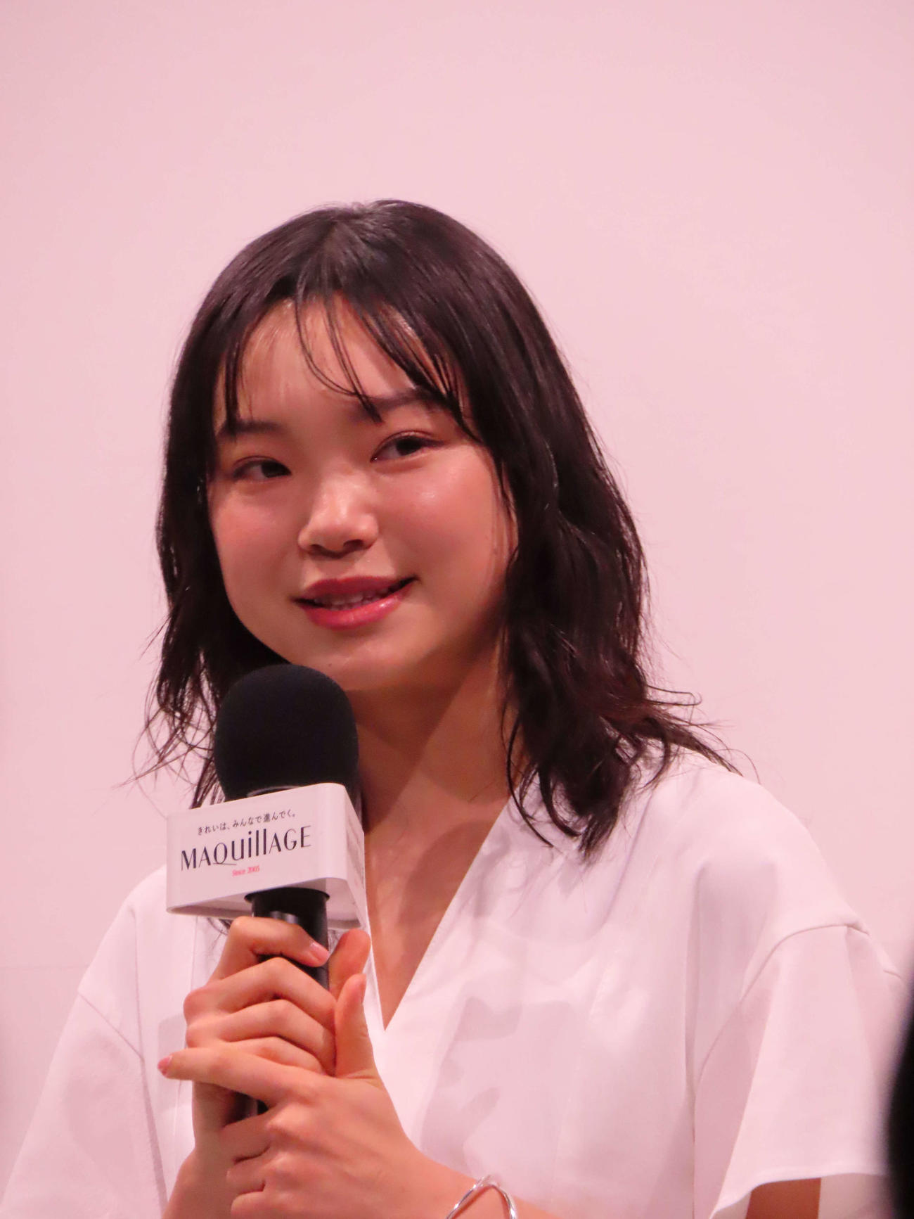 「新マキアージュ発表会」に出席した古川琴音