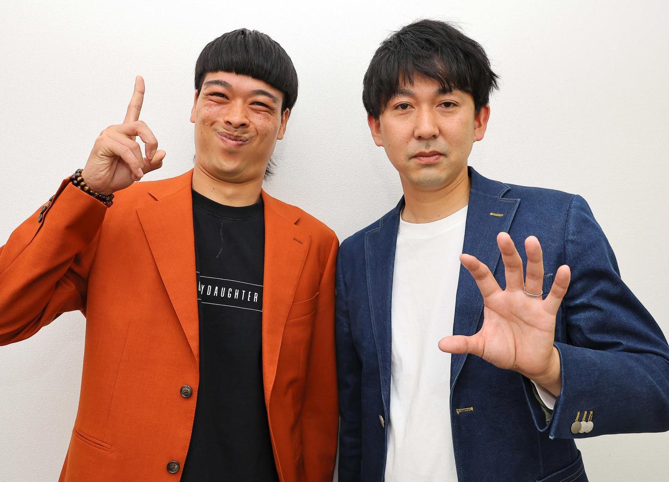 バッテリィズのエース（左）と寺家（2023年5月撮影）