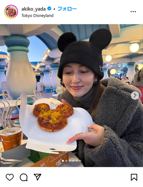 矢田亜希子、ミッキー帽かぶりディズニーランド楽しむ姿公開 「超綺麗