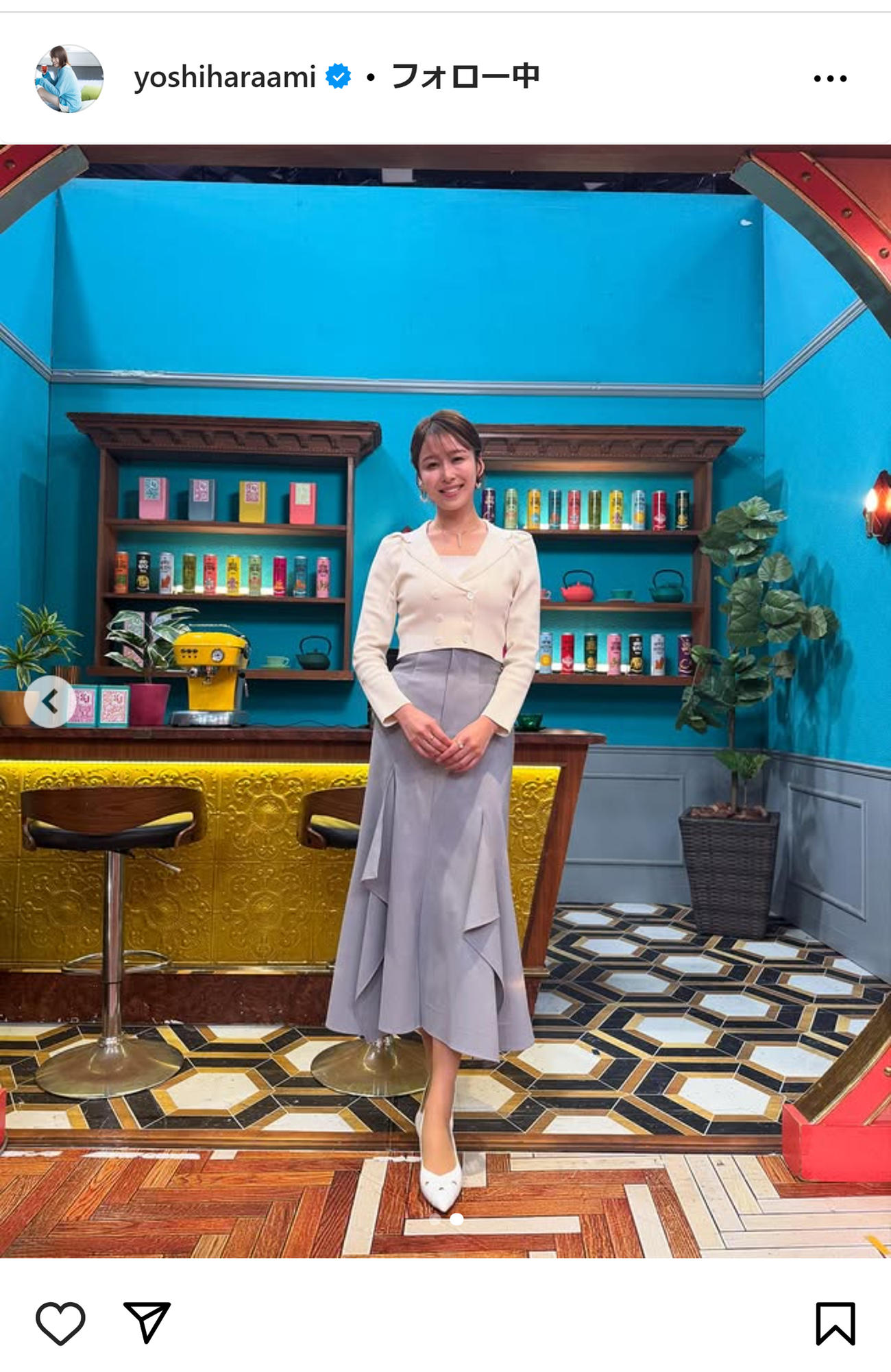 良原安美アナのインスタグラムから