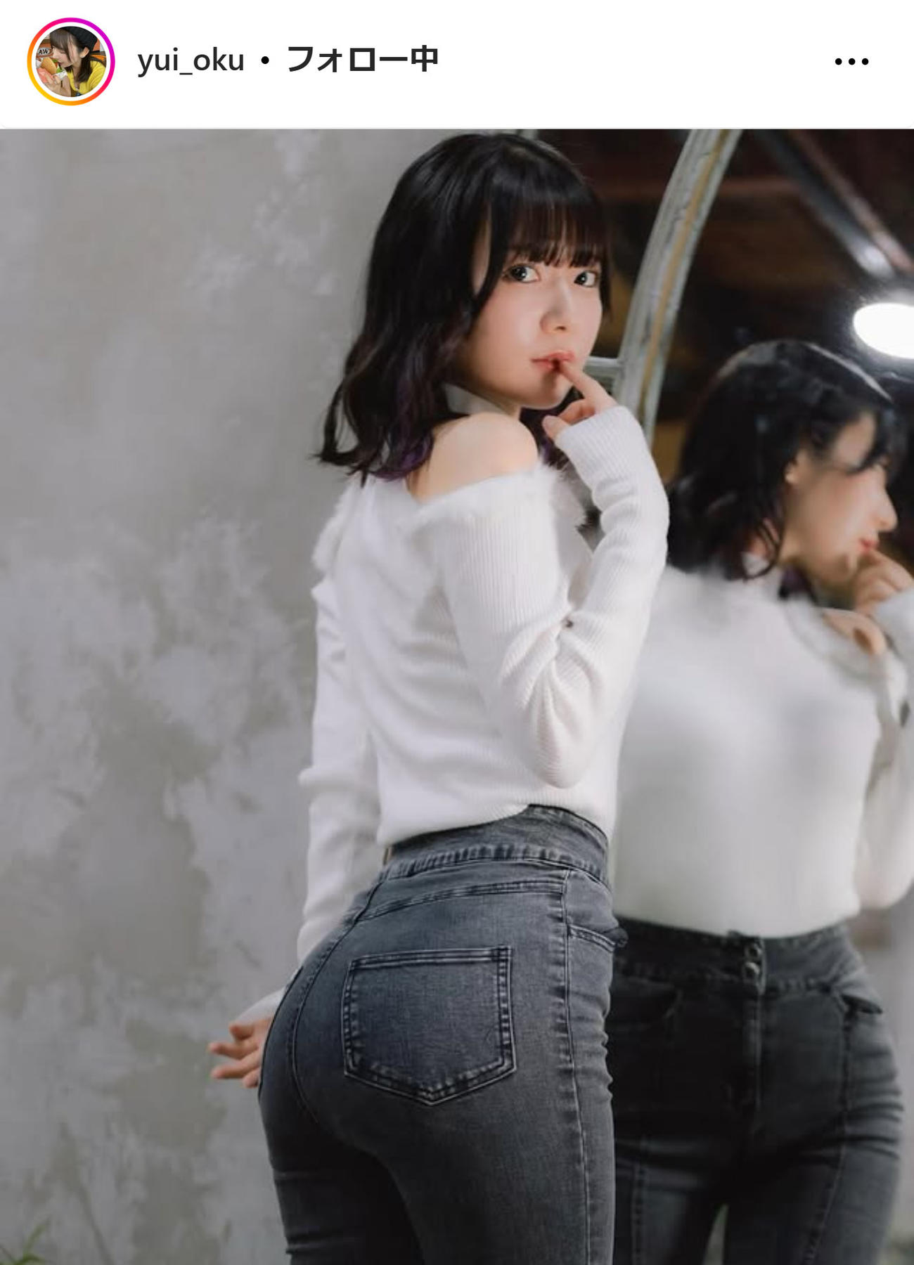 奥ゆいのインスタグラムから