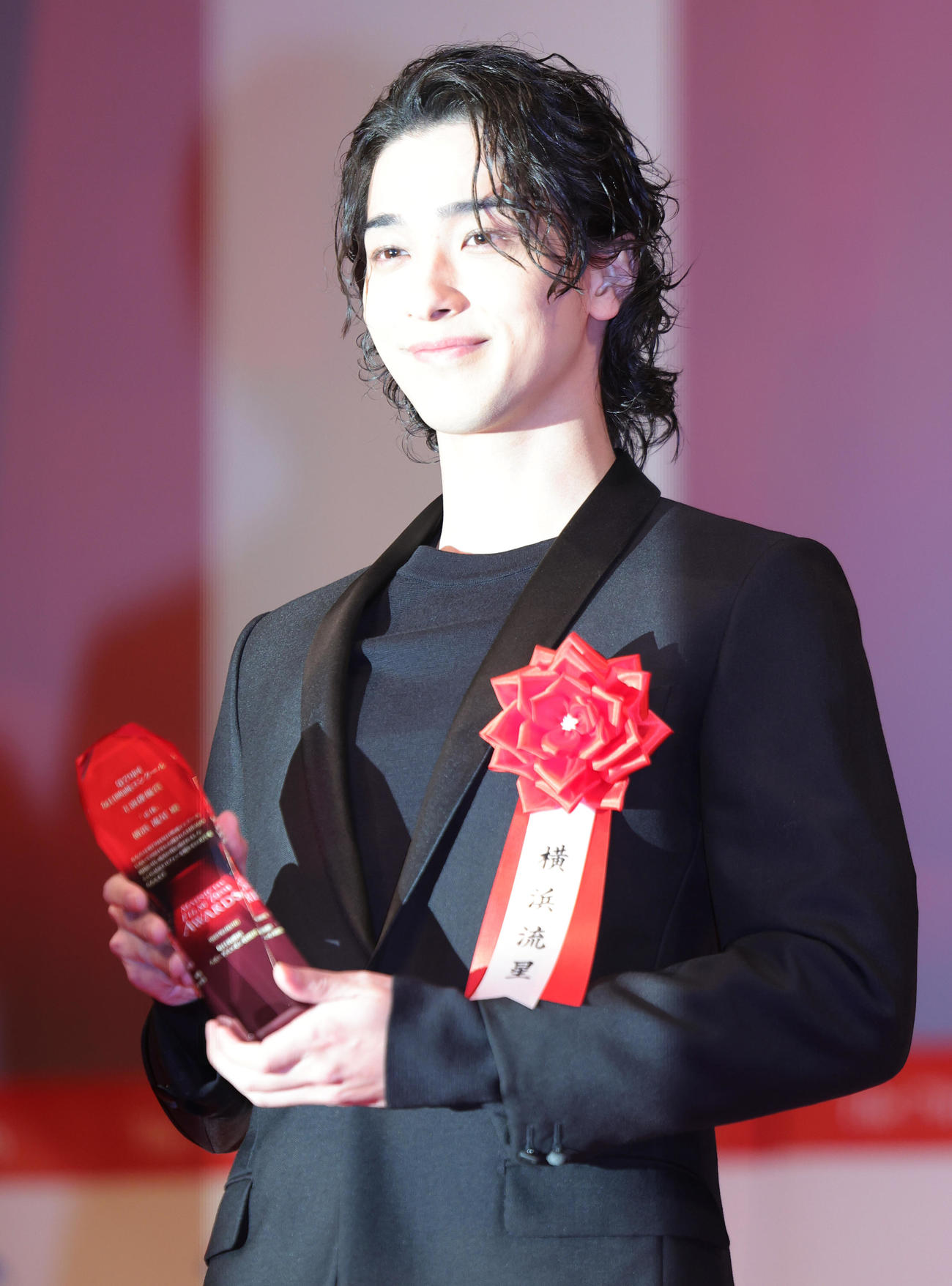 毎日映画コンクールで主演俳優賞を受賞した横浜流星（撮影・野上伸悟）