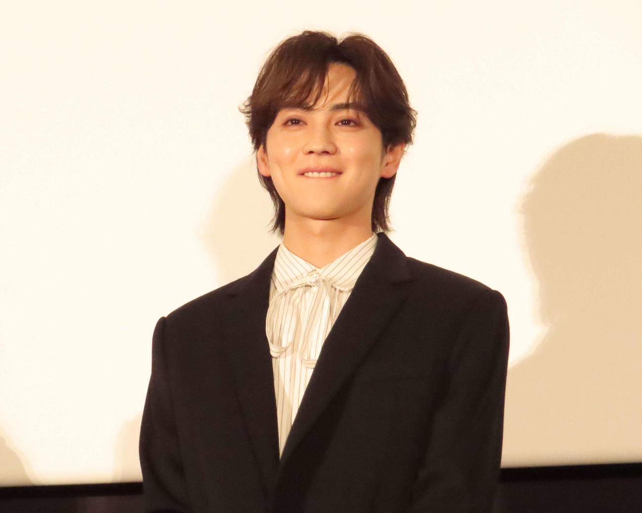 映画「遺書、公開。」大ヒット御礼舞台あいさつに出席した吉野北人
