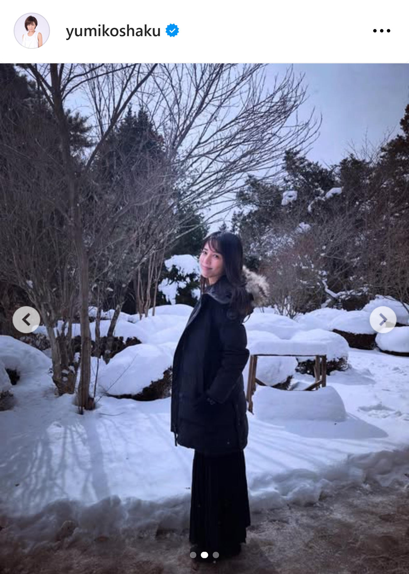 釈由美子のインスタグラムから