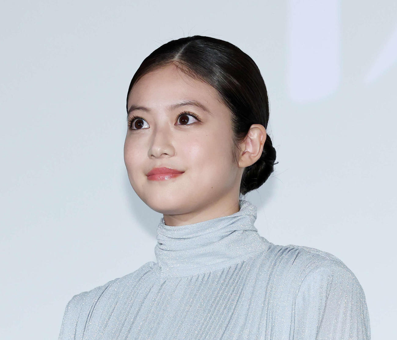 映画「トリリオンゲーム」初日舞台あいさつに臨む今田美桜（撮影・鈴木正人）