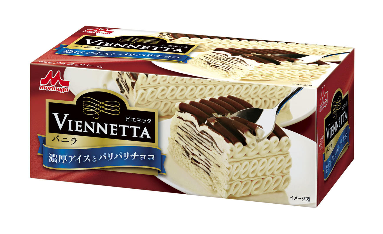 森永乳業のケーキタイプのアイス「ビエネッタ」（共同）