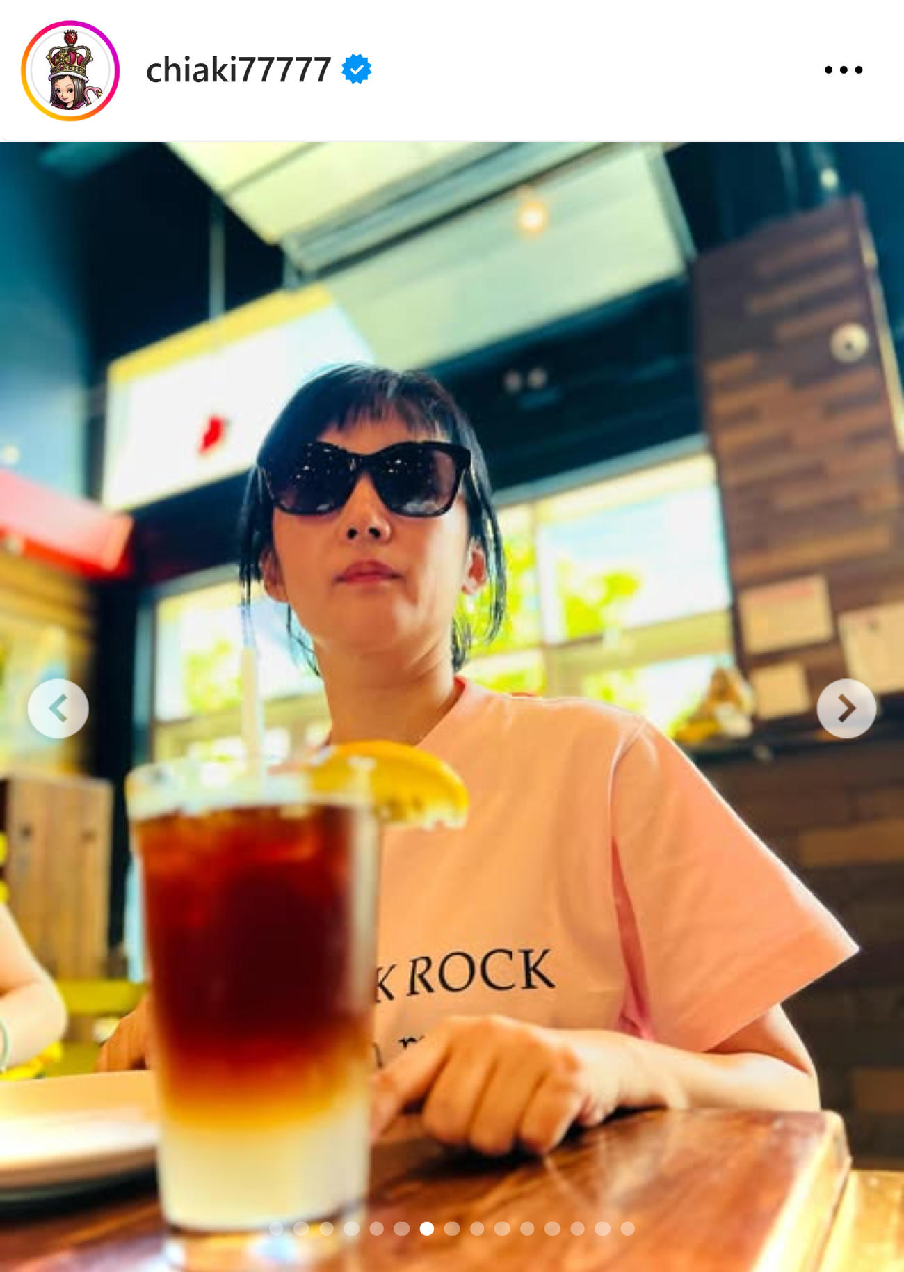 千秋のインスタグラムから
